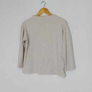 Bananna Republic Brushed Jersey Mock Neck Sweater Minamalist Sz Xs